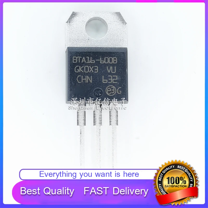 10 шт./лот новый оригинальный BTA16-600B BTA16600B-220 16A600V двунаправленный триодный Тиристор