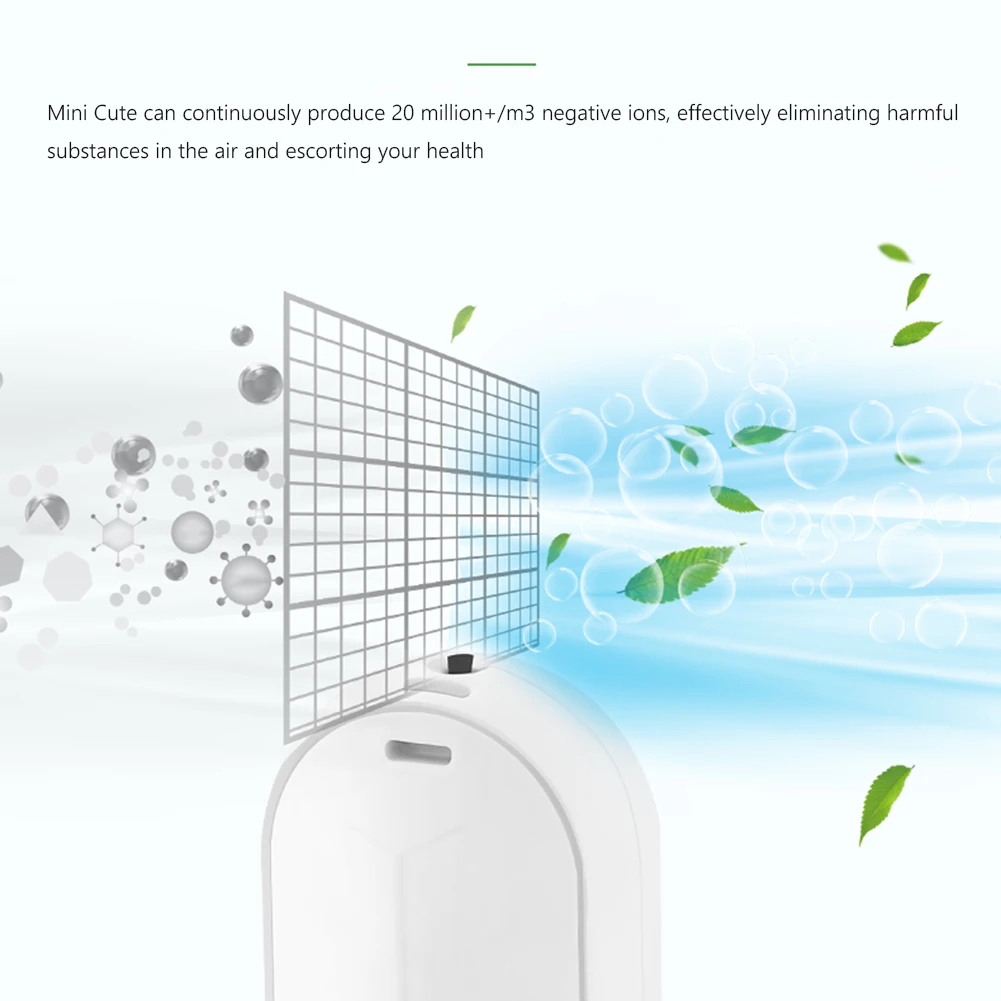 

Mini Portable Neck Hanging Air Purifier Negative Ion Air Freshener Mute Odor Deodorizer for Household Dormitory Cleaner