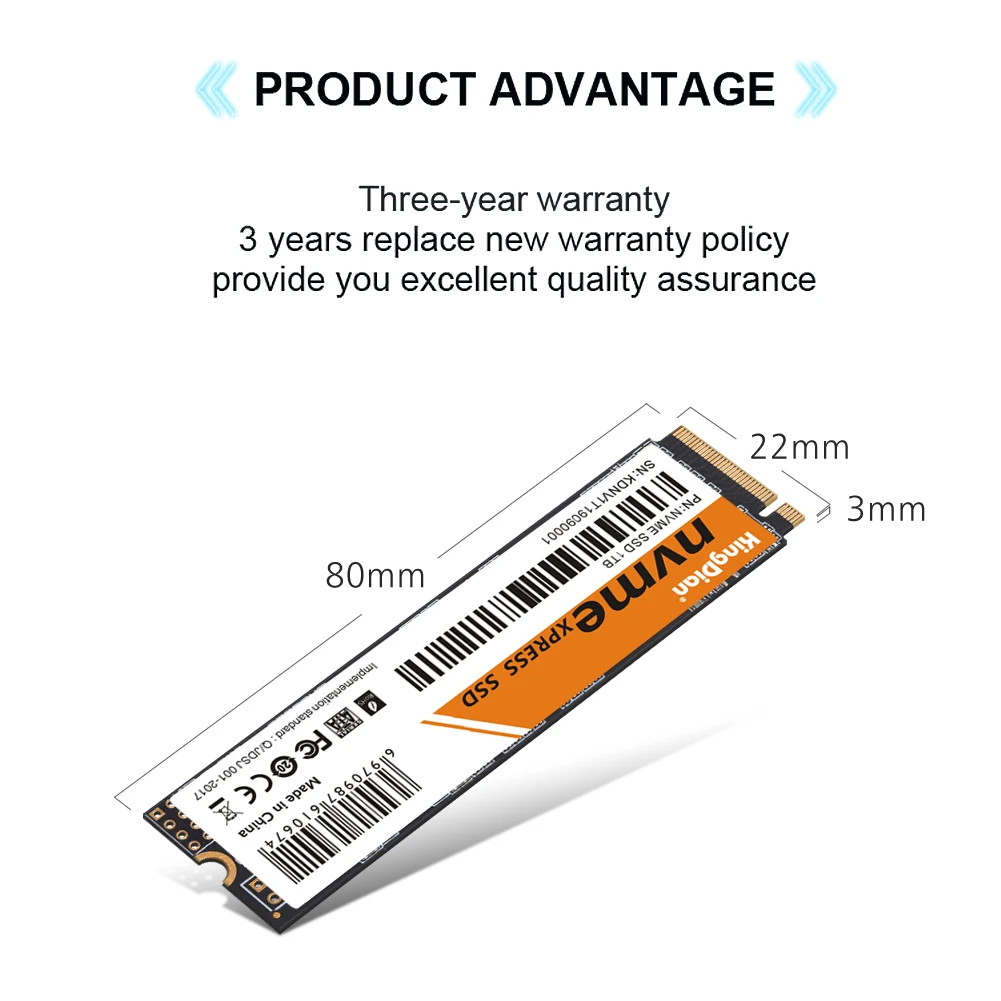 KingDian SSD M2 128 ГБ 256 512 1 ТБ NVME SSD жесткий диск SSD M.2 2280 PCIe Внутренние твердотельные накопители для ноутбука, настольного компьютера