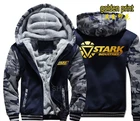 Новинка, Модное теплое толстое пальто для мужчин и женщин, зимняя куртка Тони Старка, классная бархатная толстовка с капюшоном