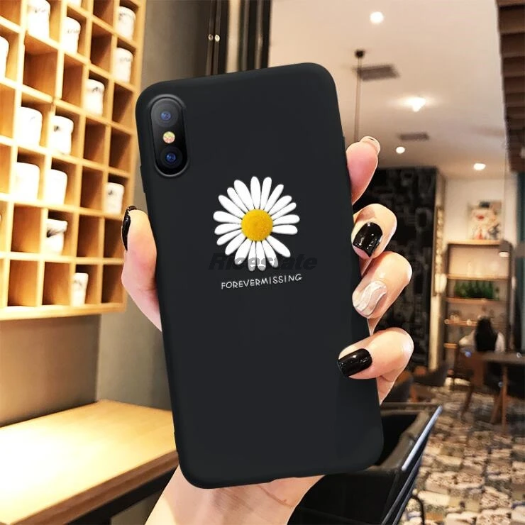 Ricestate Дейзи цветок чехол для iPhone 11 Pro X XR XS MAX iphone 6 6s 7 8 Plus SE 2020 матовая задняя крышка