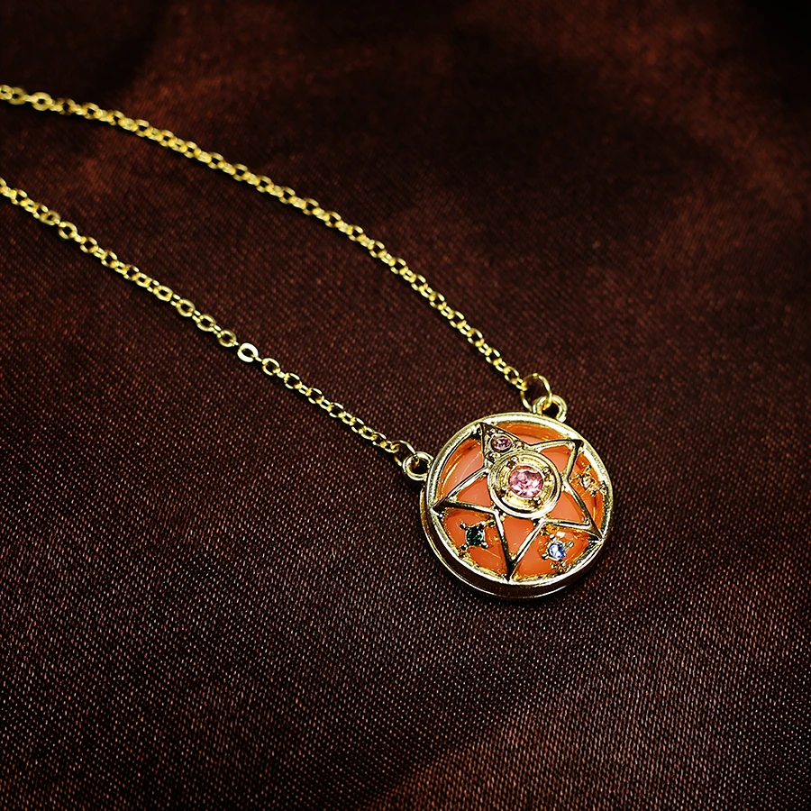 Луна Косплей хрустальный кулон ожерелье аксессуары для девочек милый