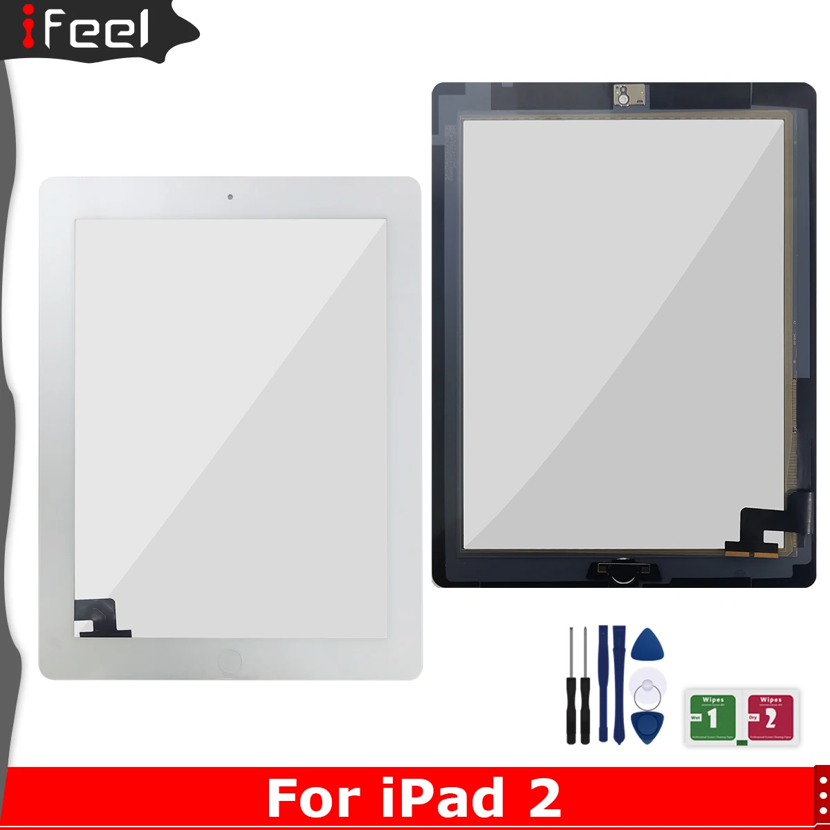 AAA++ Great 9.7&quot Touch Screen For iPad 2 A1395 A1396 A1397 Panel LCD Outer Display Replacement Digitizer Sensor Glass - купить по