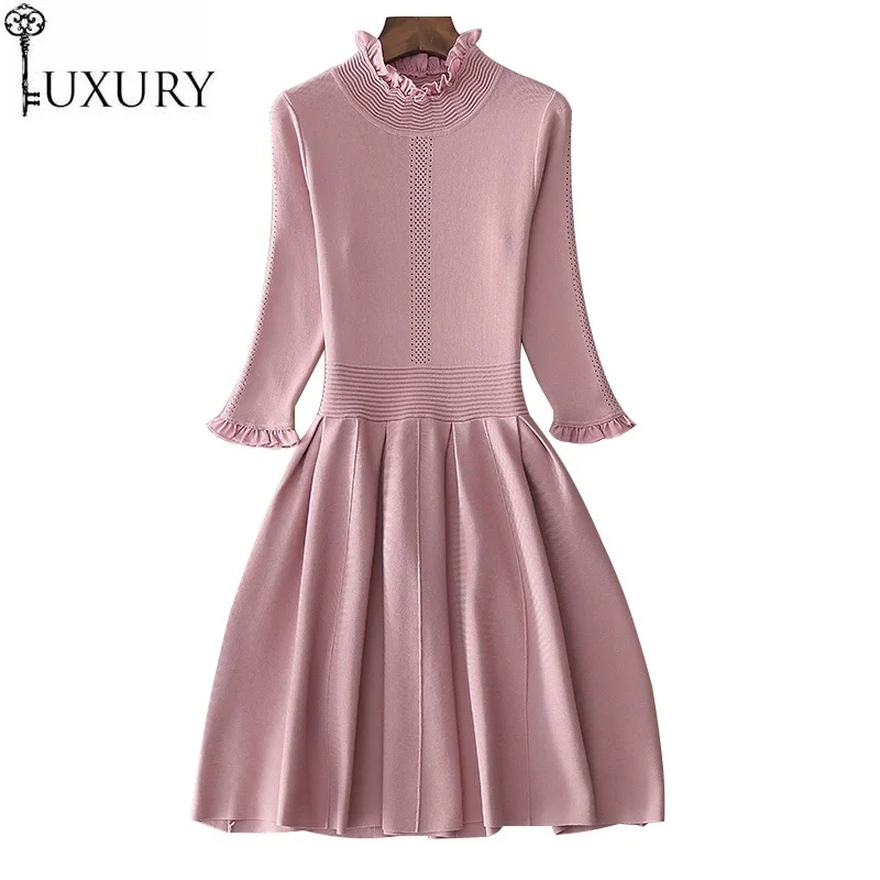 Весна Осень Зима новинка свитер 2020 высокое качество Женский гофрированный