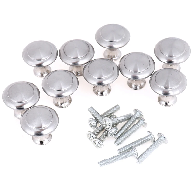 10 шт./компл. Нержавеющая сталь круглый круглые ручки для шкафа На Ящики Кухня