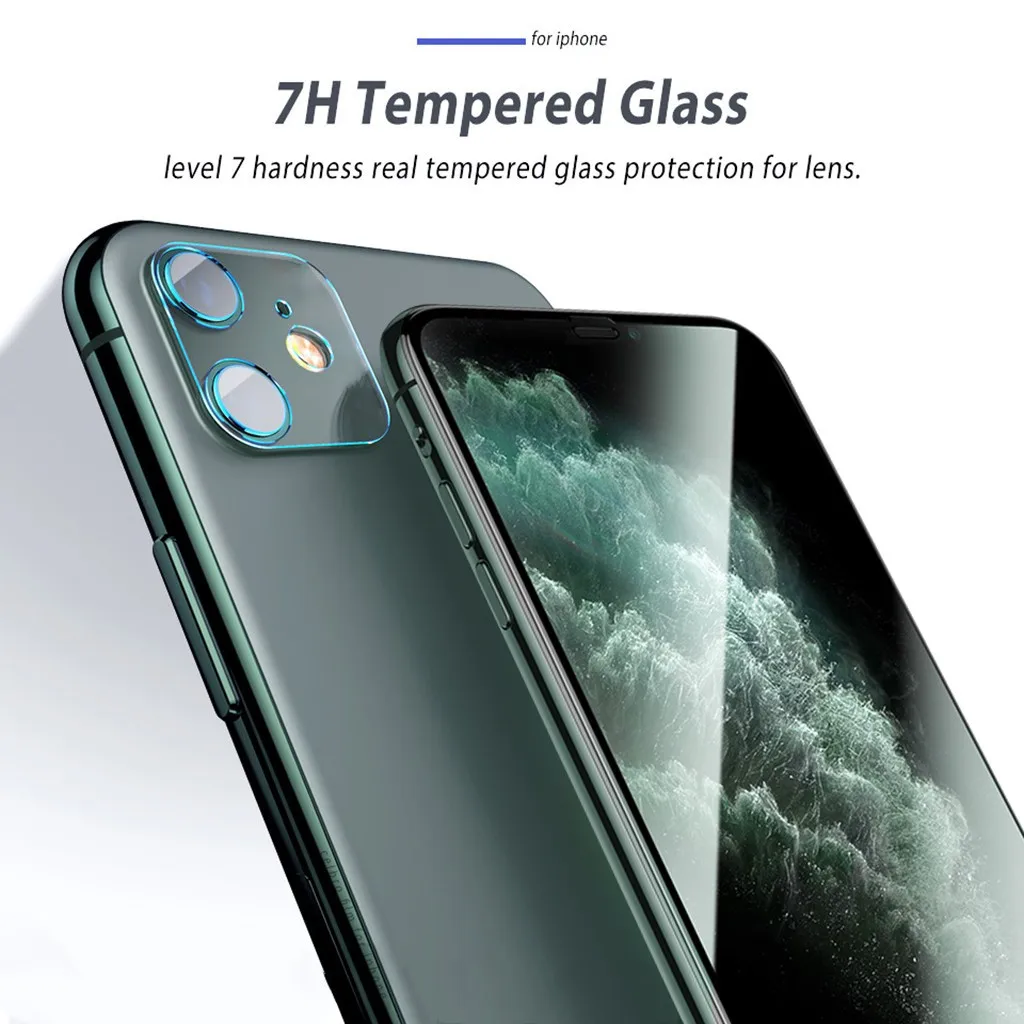 Закаленное стекло без отверстий для защиты экрана пленка камеры iphone 11 6 1 дюймов 4