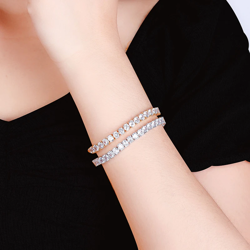 Браслет медный для тенниса в стиле хип-хоп 3 мм/4 мм/5 мм | Украшения и аксессуары