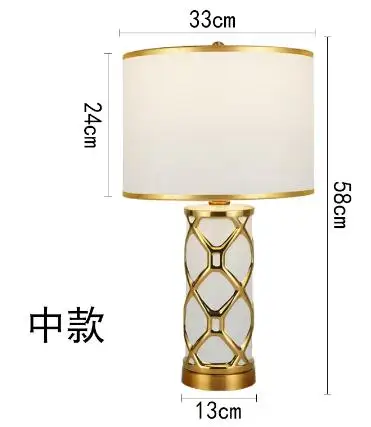 

Luxury Post Modern Golden and Black Ceremic Table Lamps Bedside Lamp for Bedroom Living Room European Home Decoration