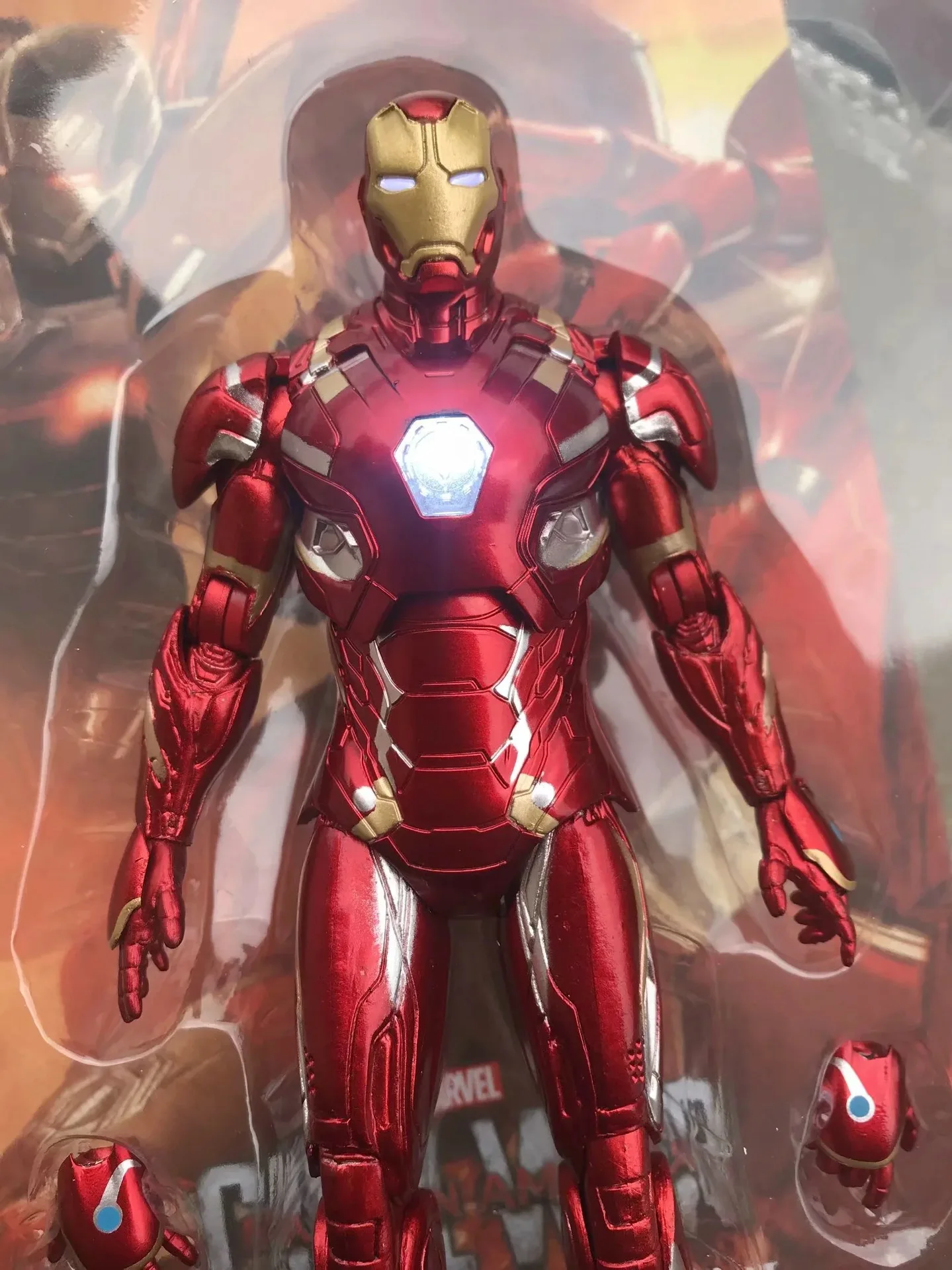 Marvel Ironman MK46 светодиодный свет 17 см фигурка игрушки|Игровые фигурки и