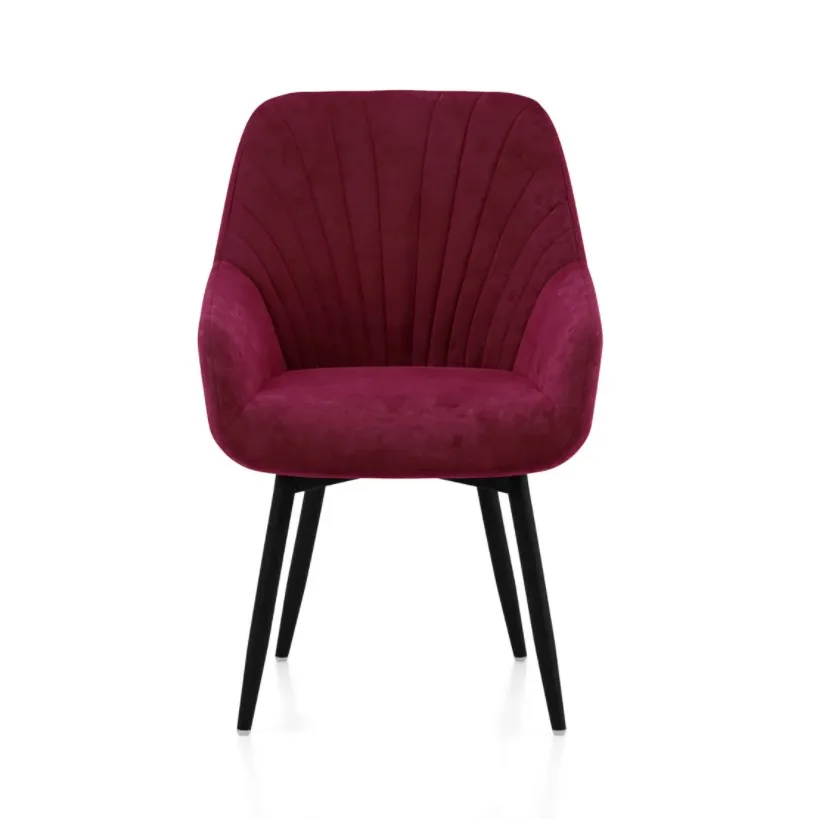 Бархатный обеденный стул с мягкой спинкой современное кресло для отдыха черными