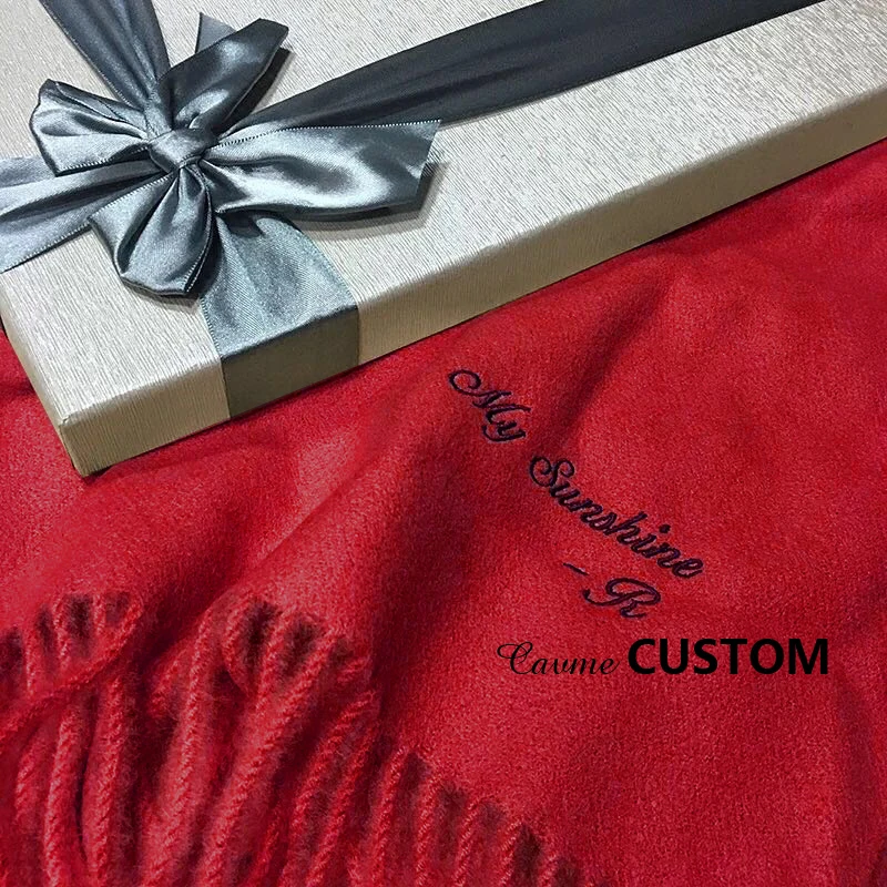 CAVME Pure Wool Scarf Unisex Christmas Gift Basic Long Sacrves with Tassels Fashion Warm 100% 40*200cm 180g |