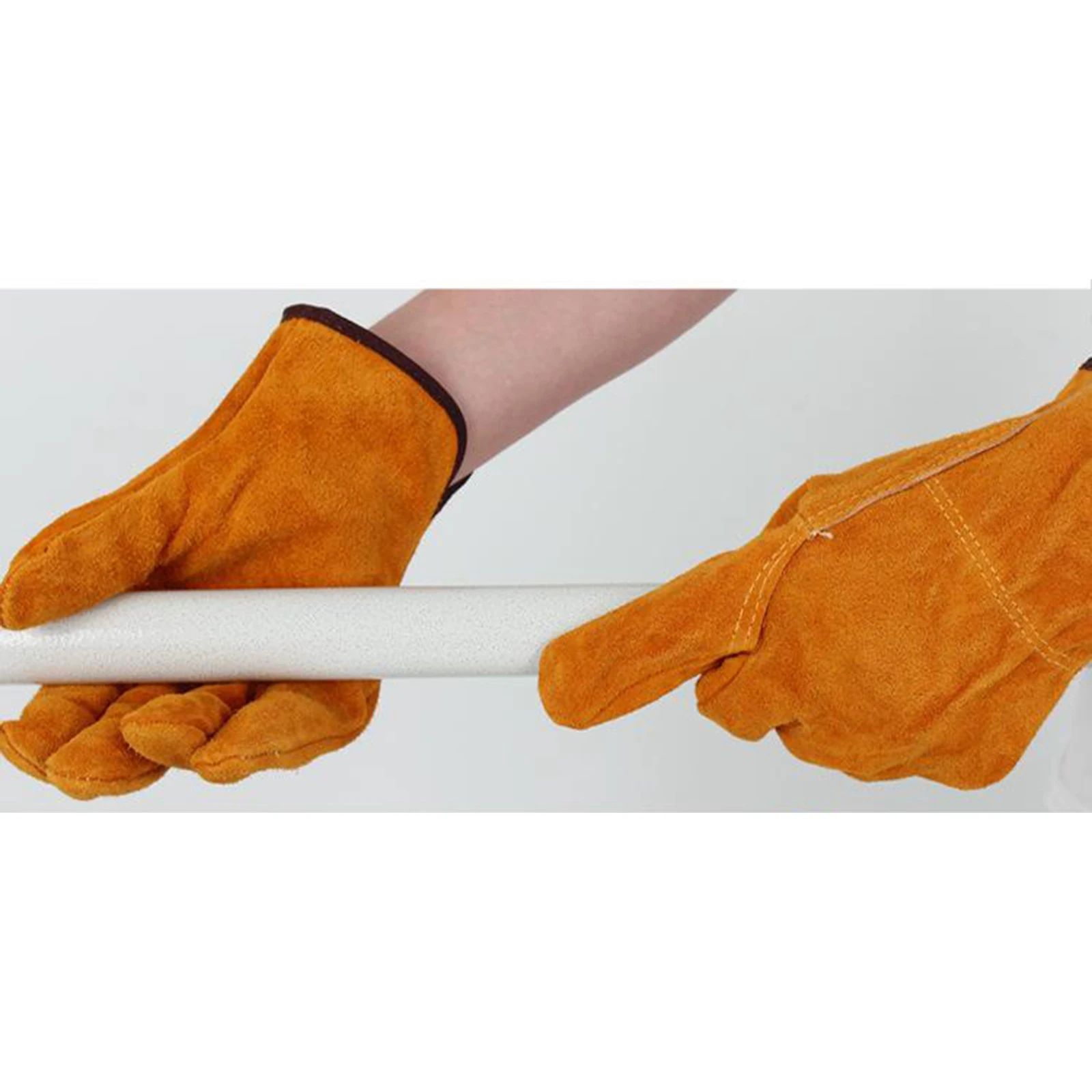 

1 Pair Leather Working Welding Gloves Safety Protective Gloves Gardening MIG