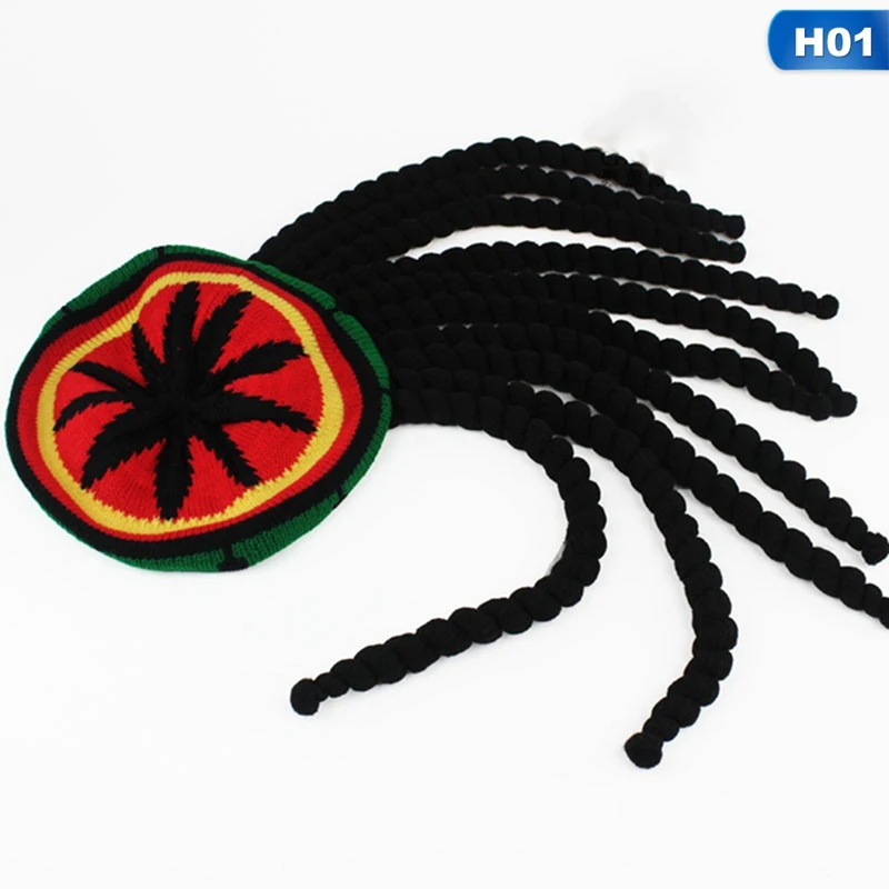 

Jamaican Reggae Headgear Baggy Cap Rasta Beanie Hat Wig Dreadlocks