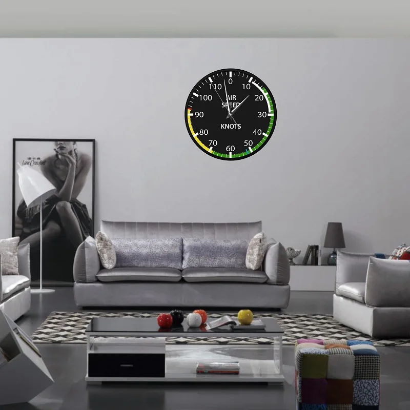 

Creative simple speedometer speedometer instrument display metal wall clock silent sweep second home decoration wall clock