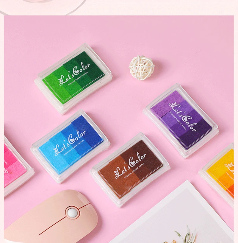 1 шт. градиент Цвета подушечка штемпельная с цветным изображением ремесло набор