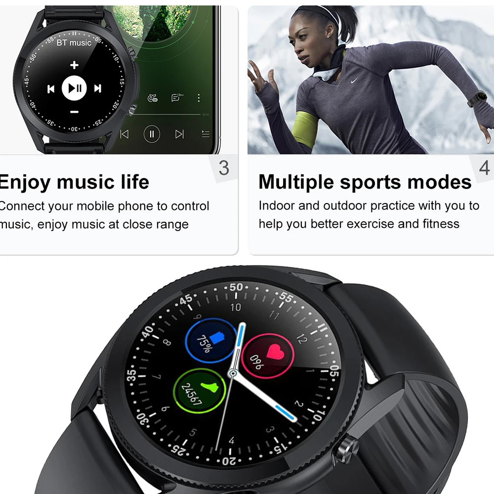 

2021 Hot Sale G33 Smart Watch Men's Business Smartwatch for Samsung Android IOS Smart Watch Men Bluetooth Call Music Waterproof