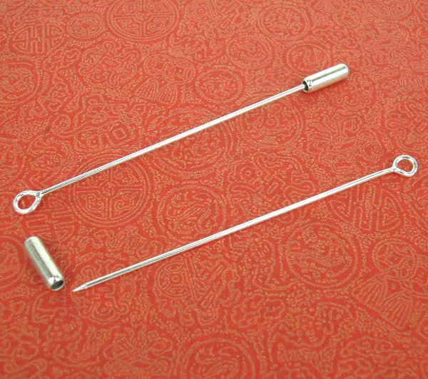 Пустая основа для броши Закрытая петля с заглушкой концевые заглушки штифты