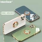Чехол с кольцом-подставкой для iPhone 12 11 Pro Max XS XR X S 7 8 Plus SE 2020 Mini