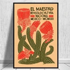 Современный мексиканский кактус, цветок, винтажная картина, холст, Постер и печать Quadros, настенные художественные картины для гостиной, декор на стену