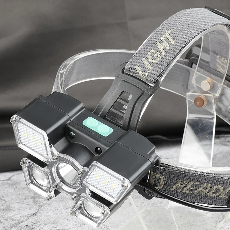

Outdoor sensor headlight LED headlamp USB rechargeable 18650 head lamp multifunctional light