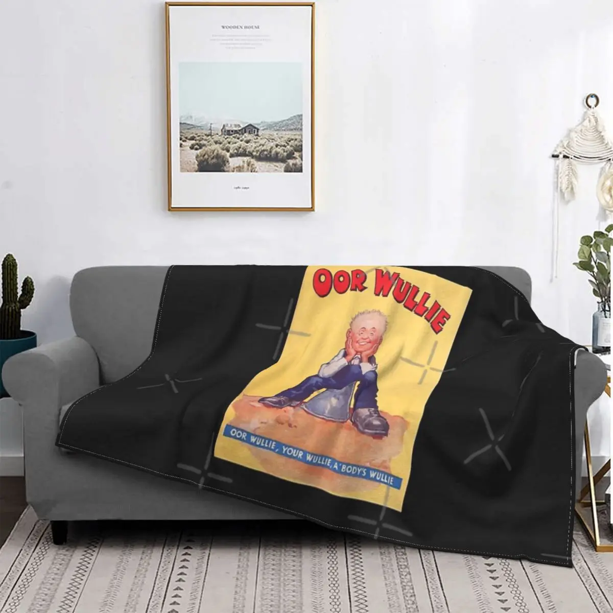 

Oor-Manta con estampado Vintage Wullie 1941, para cama colcha, edredones a cuadros, toalla de playa, Sudadera con capucha, funda