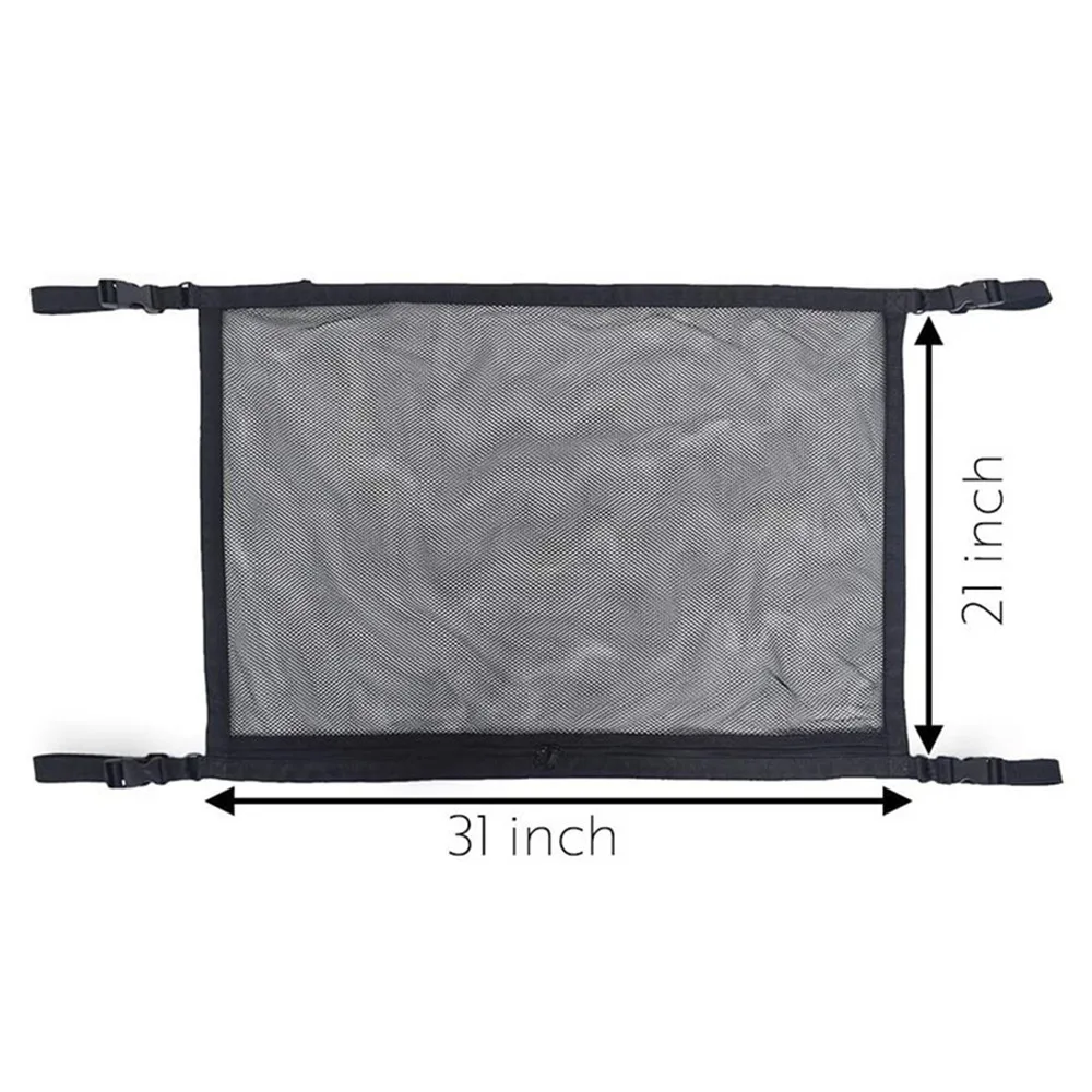 

Автомобильный потолочный органайзер для хранения на крыше, Высокоэластичный сетчатый карман-конверт, внутренний багаж на крышу, нейлонова...