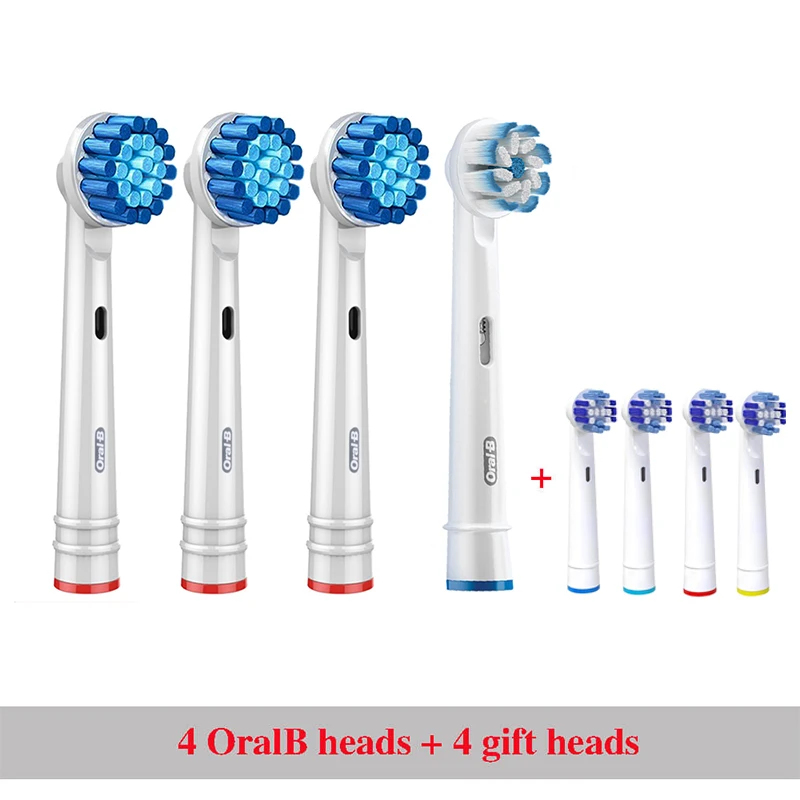 Сменные насадки OralB EB17s EB60 - Цвет: 4 pcs and 4 gift