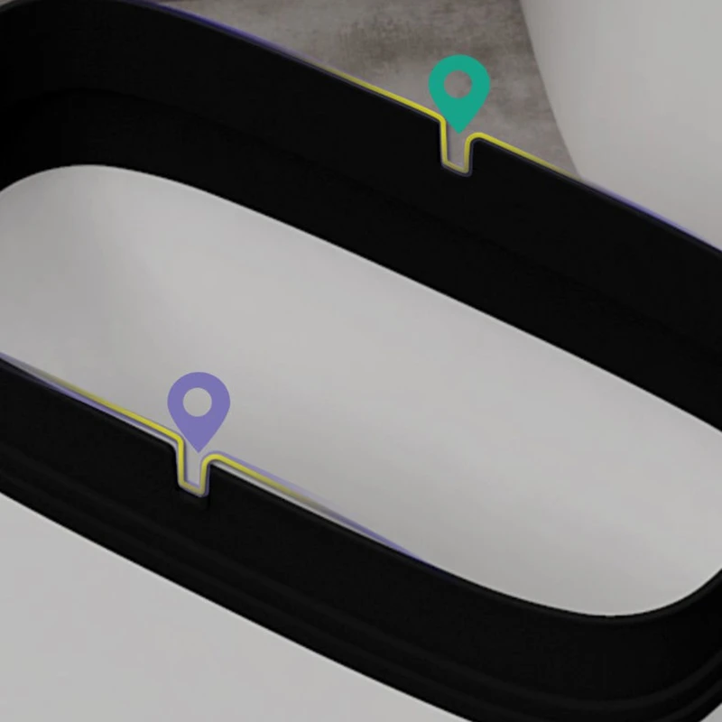 

14L 2 in 1 Multi-Function Plastics Trash Cans Bathroom Dedicated with Toilet Brush,White