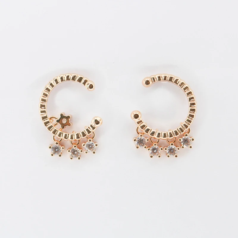 

2021 New Women's Earrings Stainless Steel Jewelry Earrings Luxury Material Silver Luster Zircon Wedding Free Delivery