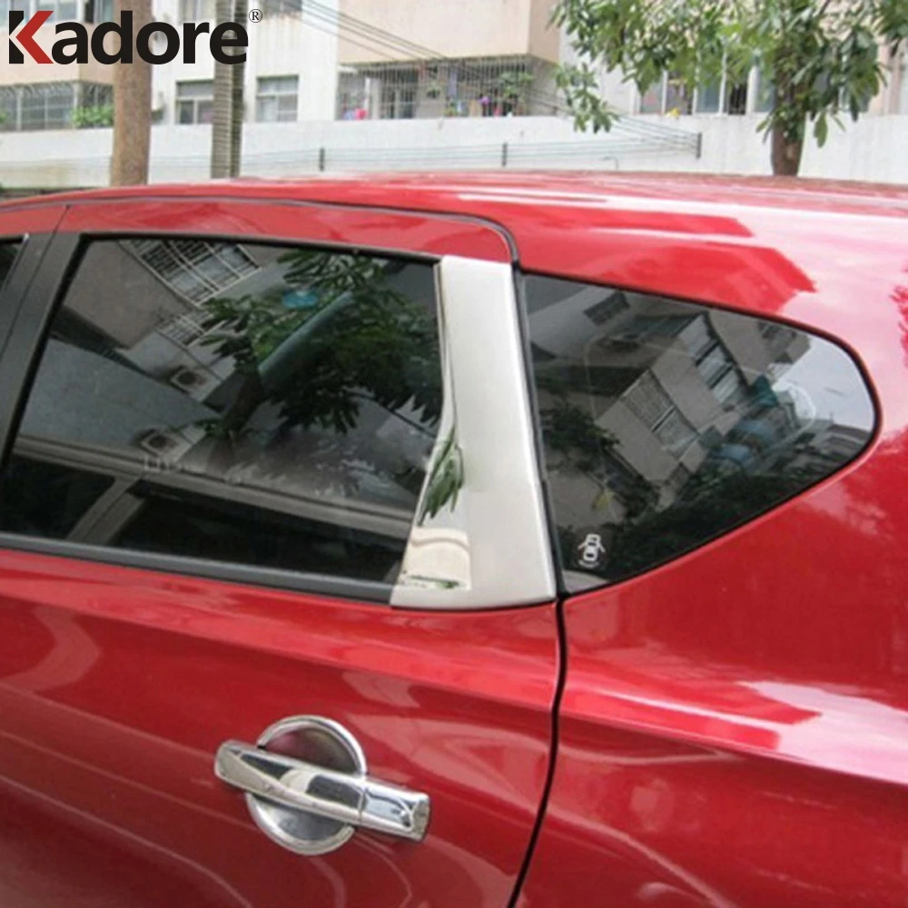 Для Nissan Qashqai Dualis 2007 2008 2009 нержавеющая сталь задний треугольник Окна Накладка на