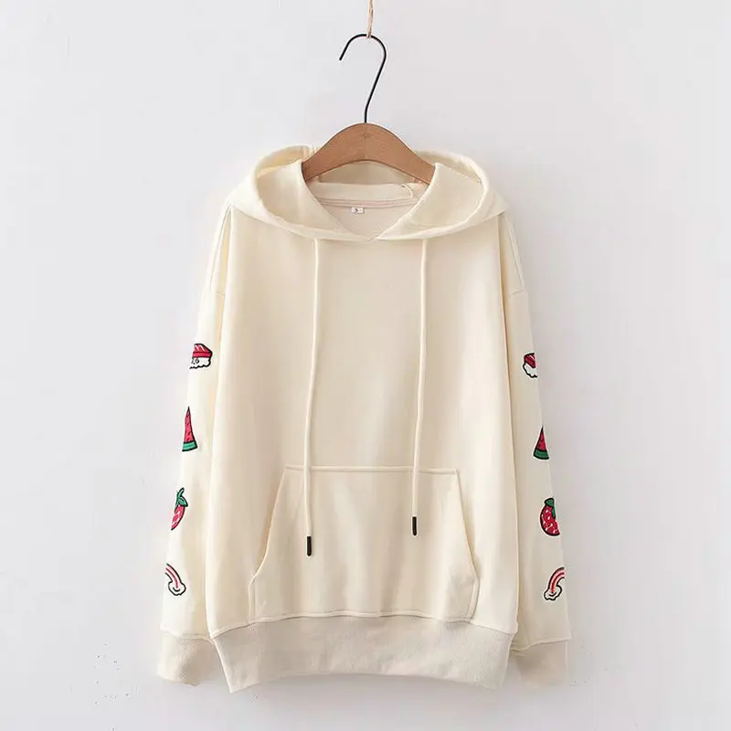 YUPINCIAGA японский Мори девушки консервативный стиль свободные вышитые толстовки