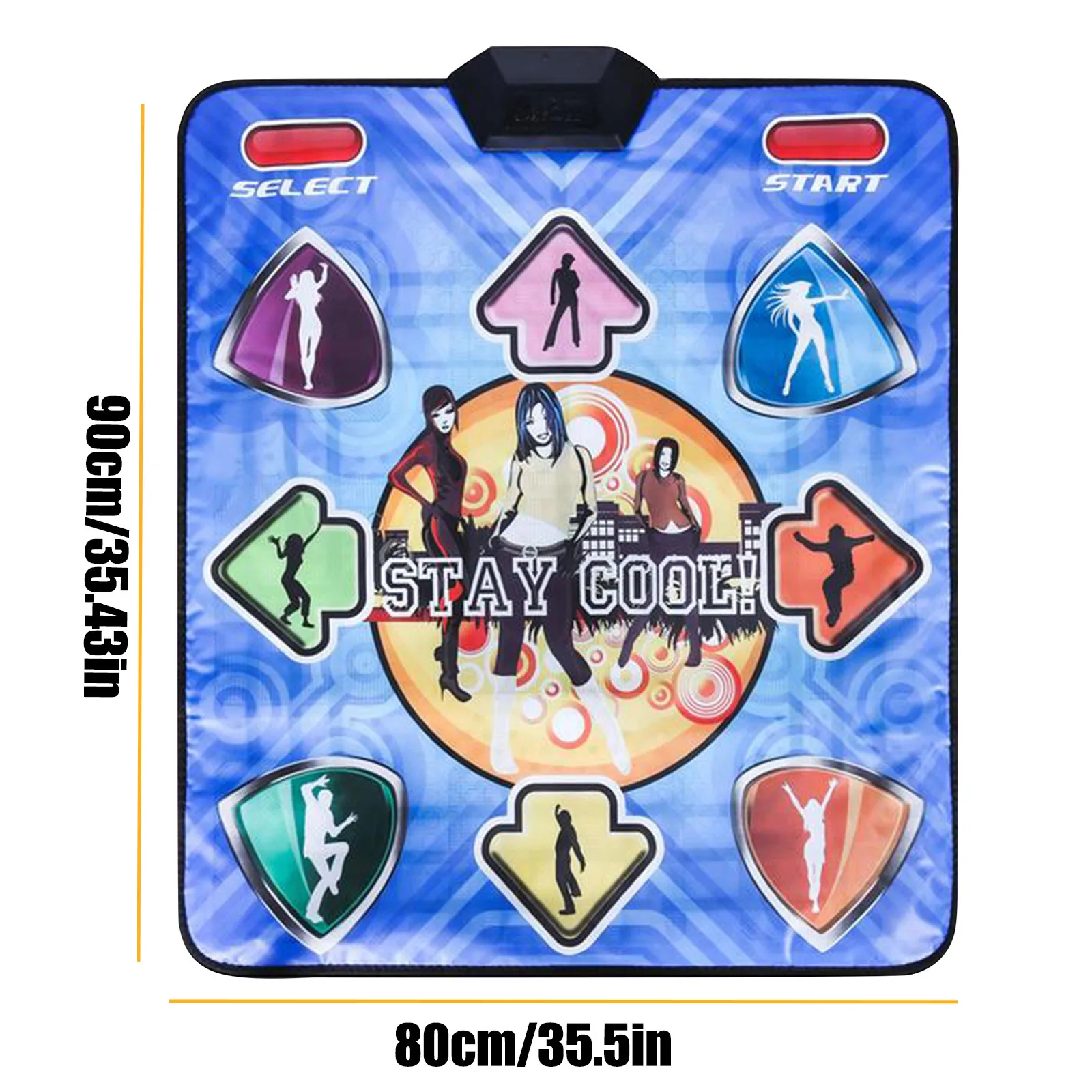 

Kl 11 Mm Thickness Single Dance Pad Mat English Menu Non-slip Pad Yoga Mat + 2 Remote Controller Sense Game For Pc & Tv