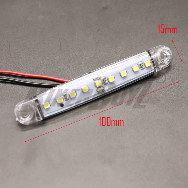 10 шт 12V/24V 9SMD светодиодные фары для грузовиков габаритный фонарь с изображением