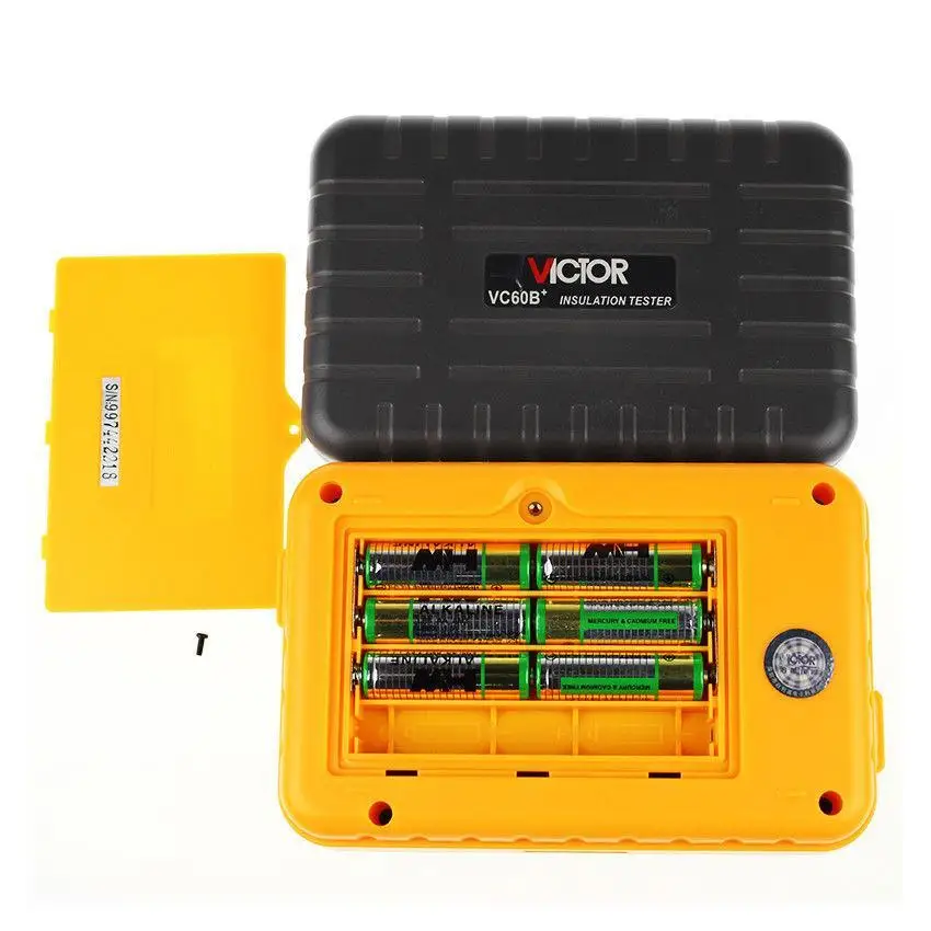 VC60B тестер сопротивления MegOhmmeter цифровой измеритель изоляции Megger 750V |