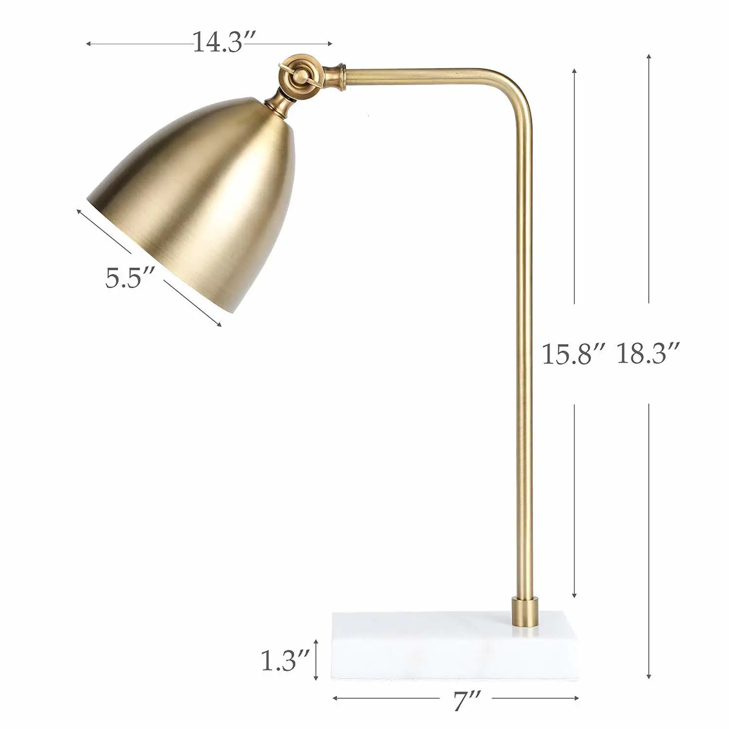 Золотые настольные лампы с мраморным основанием регулируемый металлический