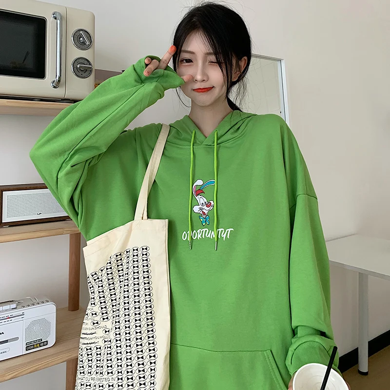 

Chic Hong Kong Best-Selling Sweatshirt Women's Spring Autumn Fashion Ins Korean Loose BF Idle Style