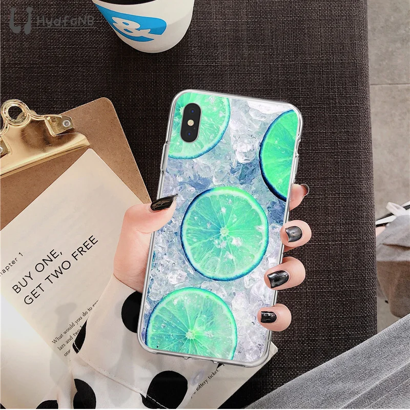 LJHYDFCNB INS fruit lemon orange Smart Cover Soft Shell Phone Case for iPhone 11 pro XS MAX 8 7 6 6S Plus X 5 5S SE XR cover | Мобильные