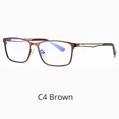 C4 Brown Ralferty, мужские Оптические очки, оправа, мужские, s, синий светильник, очки, Антибликовая оправа для глаз, очки для мужчин, без диоптрий, оправы по рецепту - Цвет оправы: C4 Brown