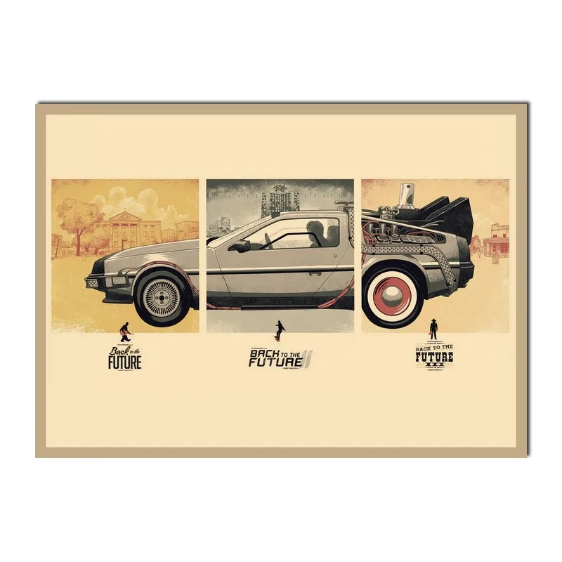 Художественная печать на холсте Назад в будущее 1 2 3 популярный фильм Ретро