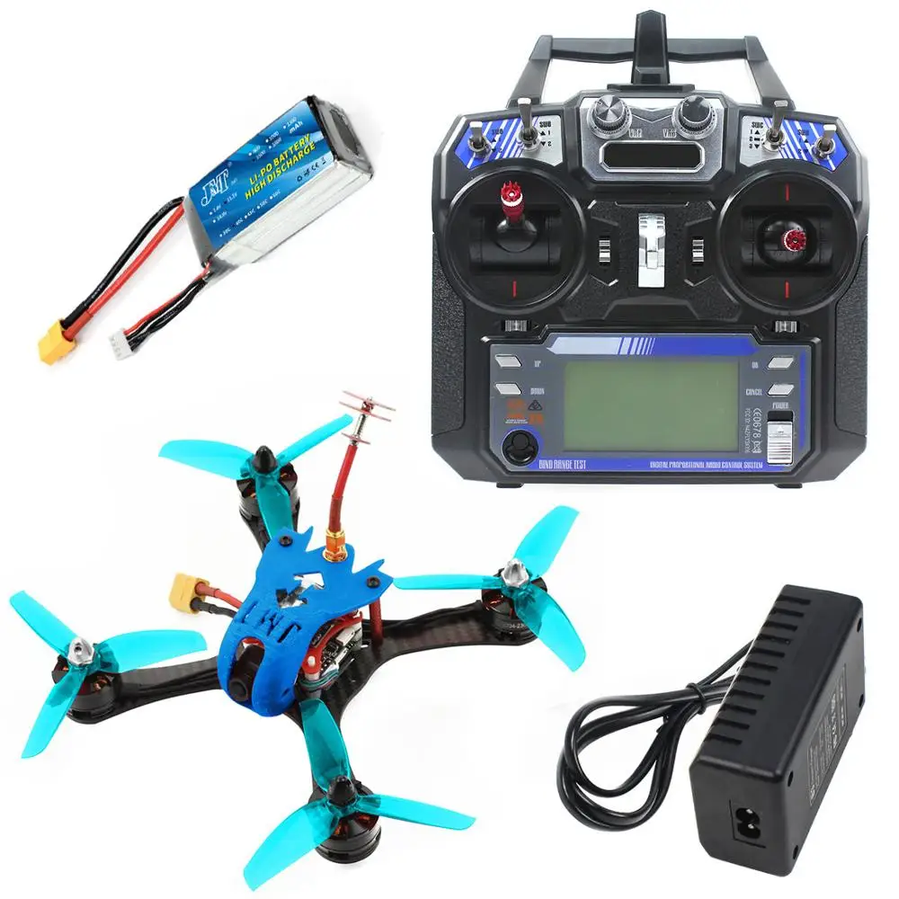Радиоуправляемый квадрокоптер RTF T180 4 дюйма 5,8G FPV гоночный Дрон HD камера черепаха 800TVL Betaflight F4 Pro V2 OSD Бесщеточный 3S 2,4G 6CH - Цвет: RTF Standard Blue