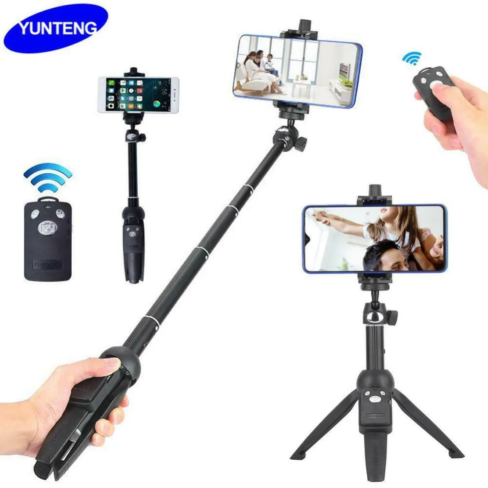 

Оригинальный ручной монопод Yunteng YT-9928 3 в 1, монопод, селфи-Палка с Bluetooth, дистанционным затвором, Универсальный для всех смартфонов