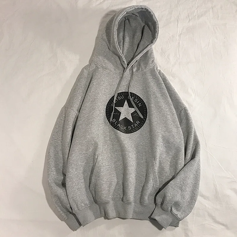 

2021 Autumn Winter Men's Coat Harajuku Hoodie Printing Korean Fashion Sweatshirt Hip Hop Streetwear Black Oversized Hoodie Men