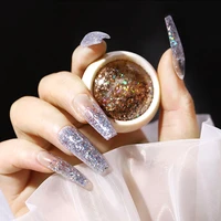 new 6 colors irregular laser holographic glitter nail art powder sequin pigment powder paillette nails accessoires gold box diy