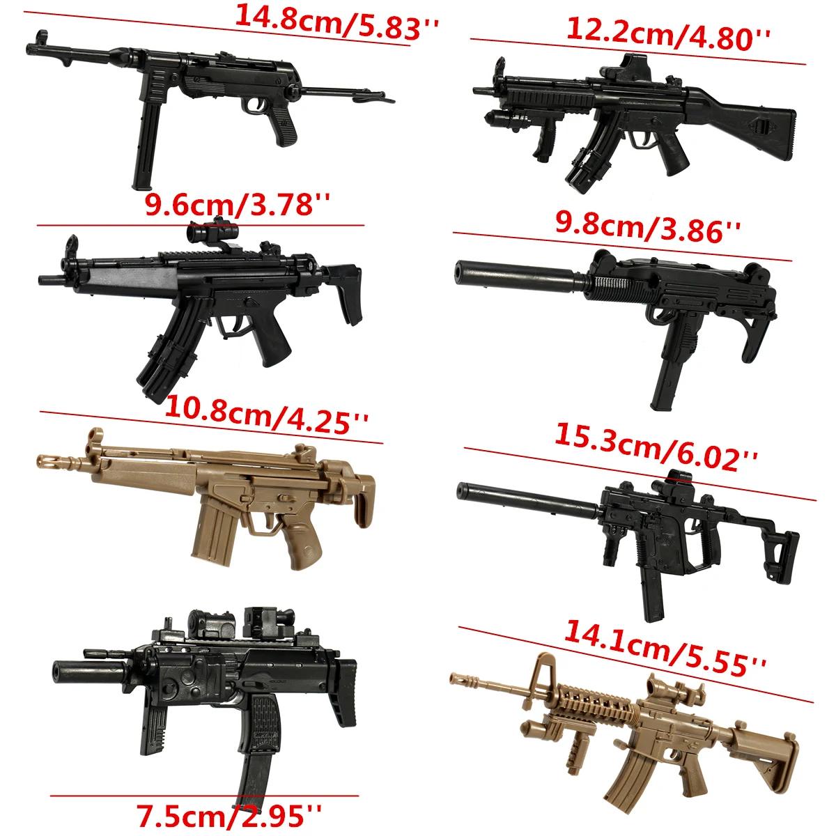 Экшн-фигурки в масштабе 1:6 1/6 12 дюймов винтовка FNSCAR гранатомет + пулемет MP5 модель
