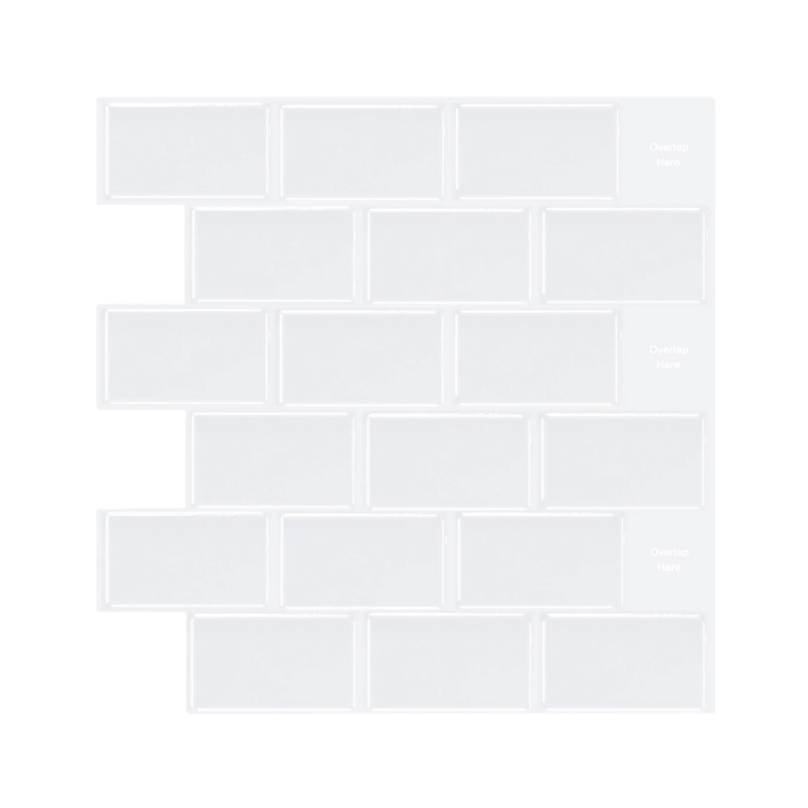 

10pcs/pack Hallway Backsplash Tiles Decal Self Adhesive Pet 3D Effect Bedroom Wall Sticker Home Thickened Decorative Living Room