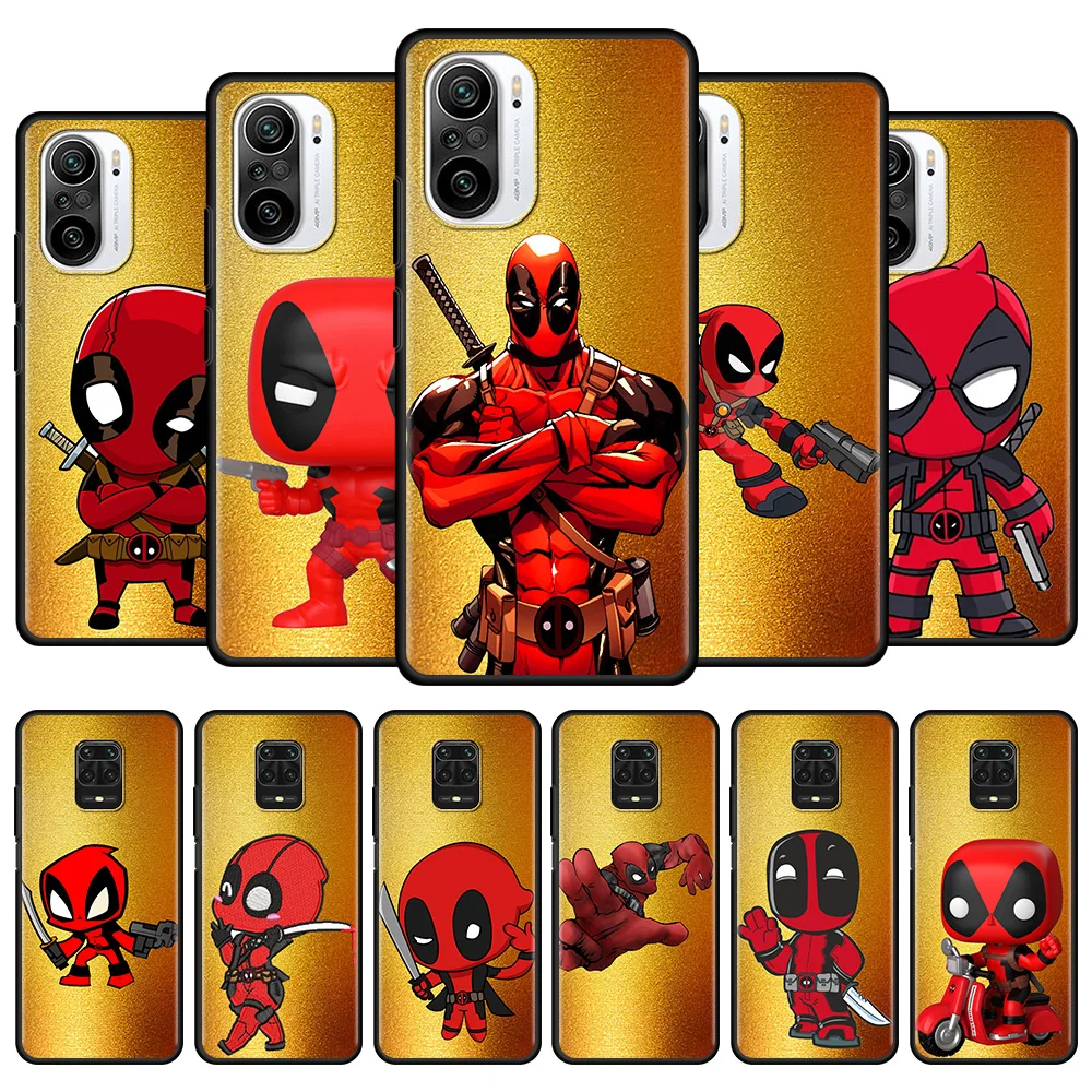 

Phone Case For Xiaomi Redmi Note 11 10 9 8 Pro Max 9T 9S 8T 7 k40 9 9C 9A 8 7A Fitted Silicone Fundas Cartoon Marvel Spider Man