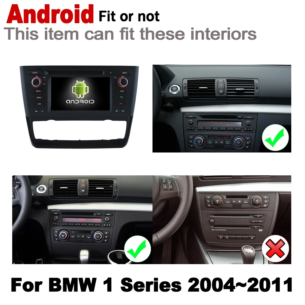 6 2 &quotHD стерео Android автомобильный DVD GPS Navi карта для BMW 1 серии E81 E82 E87 E88 2004 ~ 2011 DIN