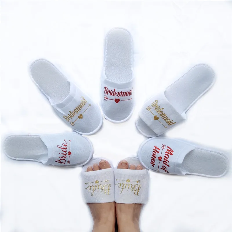 Тапочки мягкие одноразовые для жениха/невесты свадебное украшение шоу невесты
