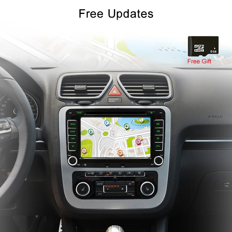 Автомагнитола Junsun 2 din 7 дюймов DVD для Seat Leon 2005 2006 2007 2008 2009 2010 2011 GPS навигация