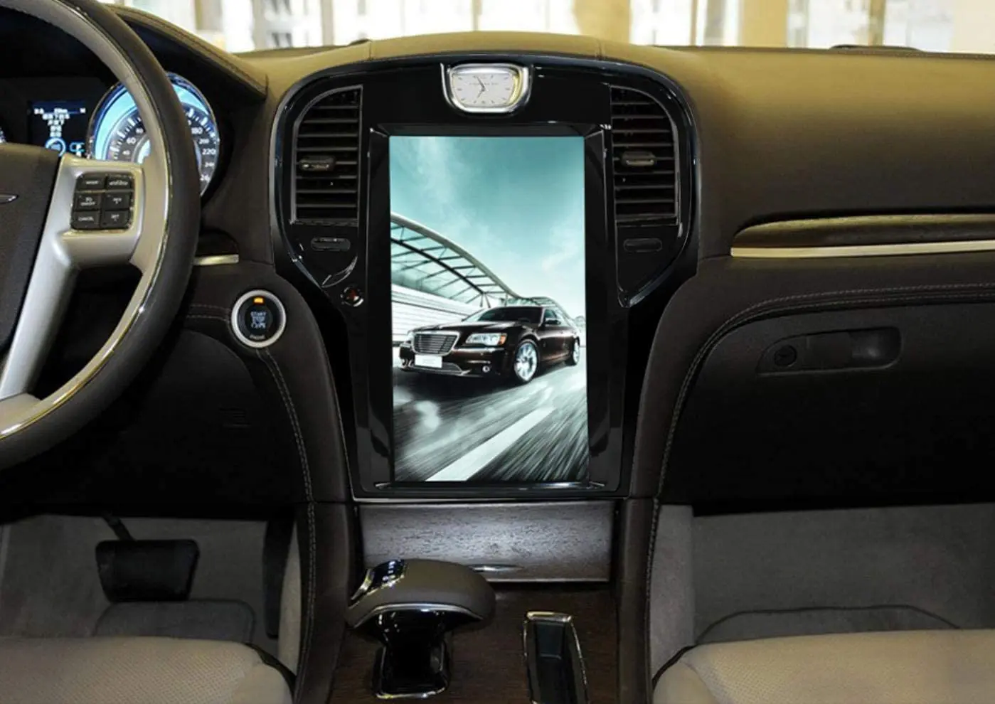 Android สำหรับ Chrysler 13.3นิ้ว PX6 300C 300 2013-2019รถวิทยุสเตอริโอ Receiver มัลติมีเดียระบบนำทาง GPS 2 din